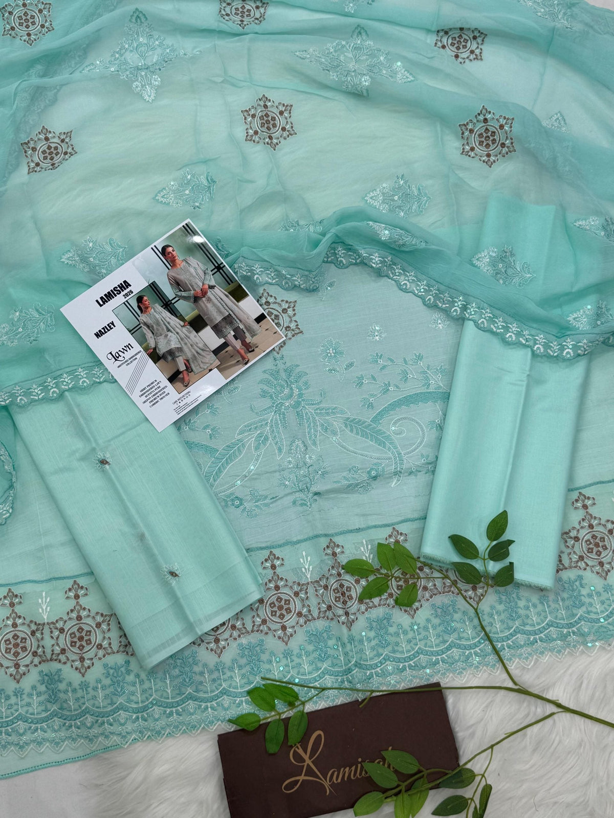 Nazley by Lamisha Lux Emb Lawn 3PC