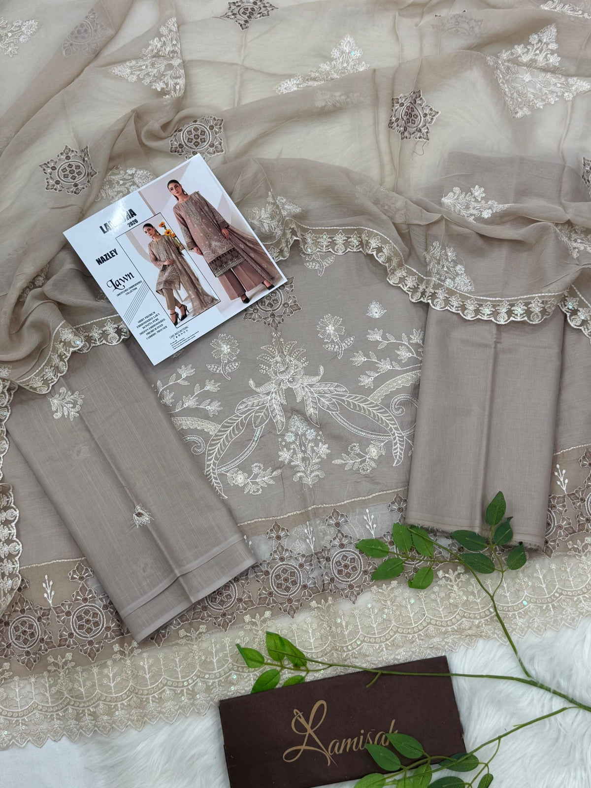 Nazley by Lamisha Lux Emb Lawn 3PC