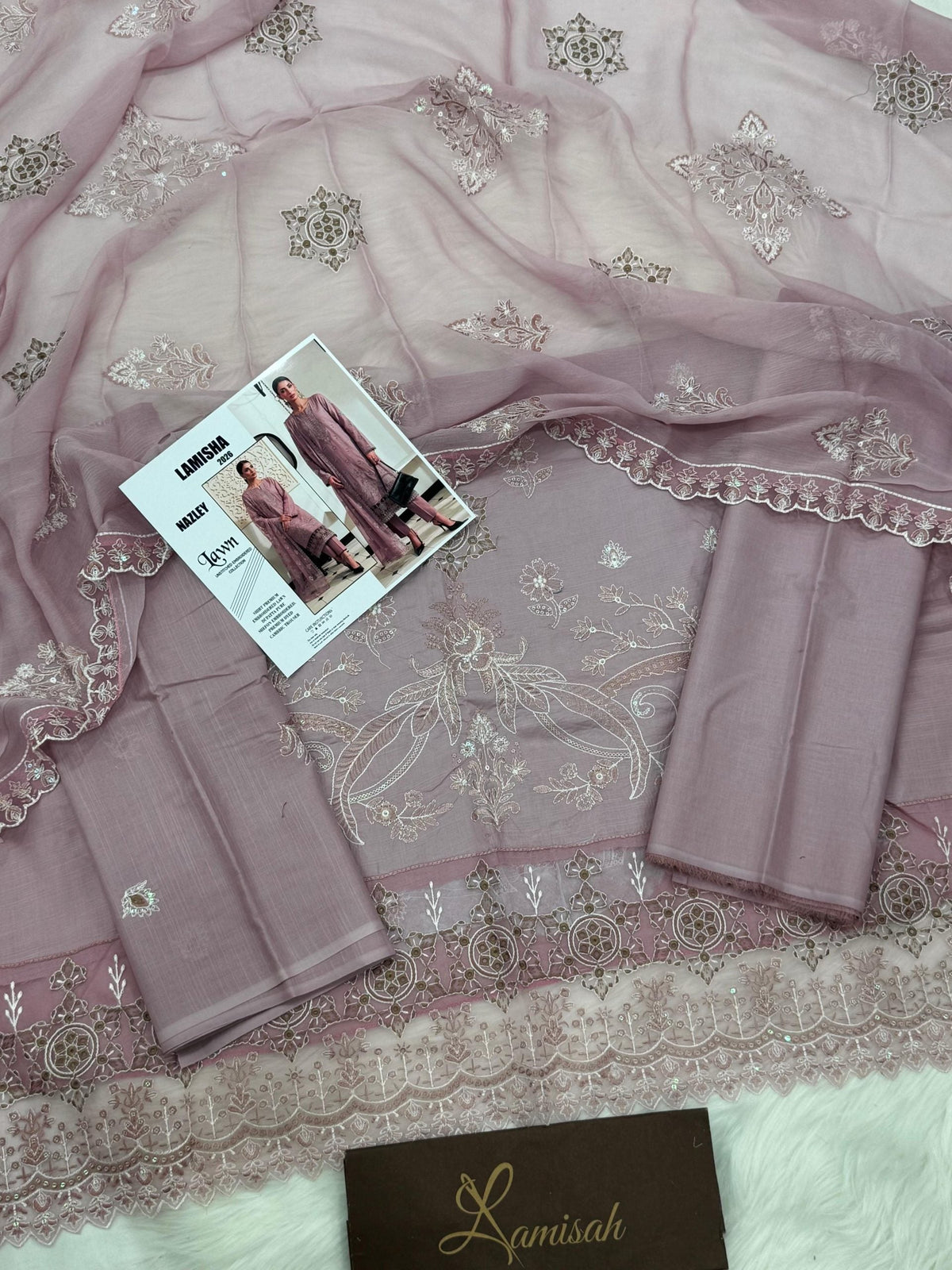 Nazley by Lamisha Lux Emb Lawn 3PC