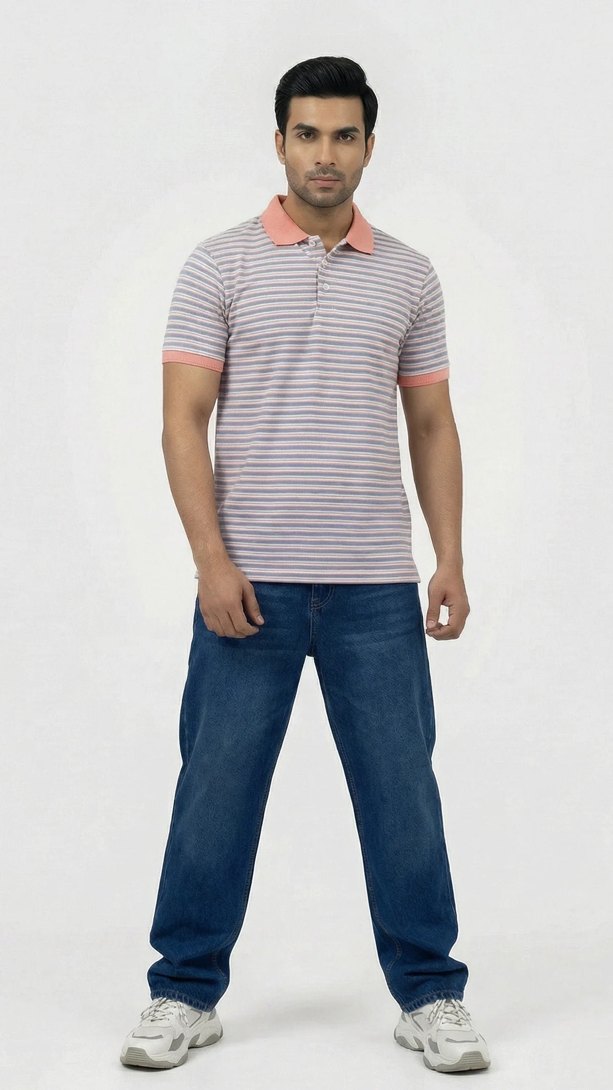 The Dapper Stripe Polo – Cool Cotton Blend