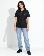 Premium Black Textured China Polo - Vogue Fashions