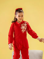Girls Summer 2Pcs Embroidered Suit VG153-A