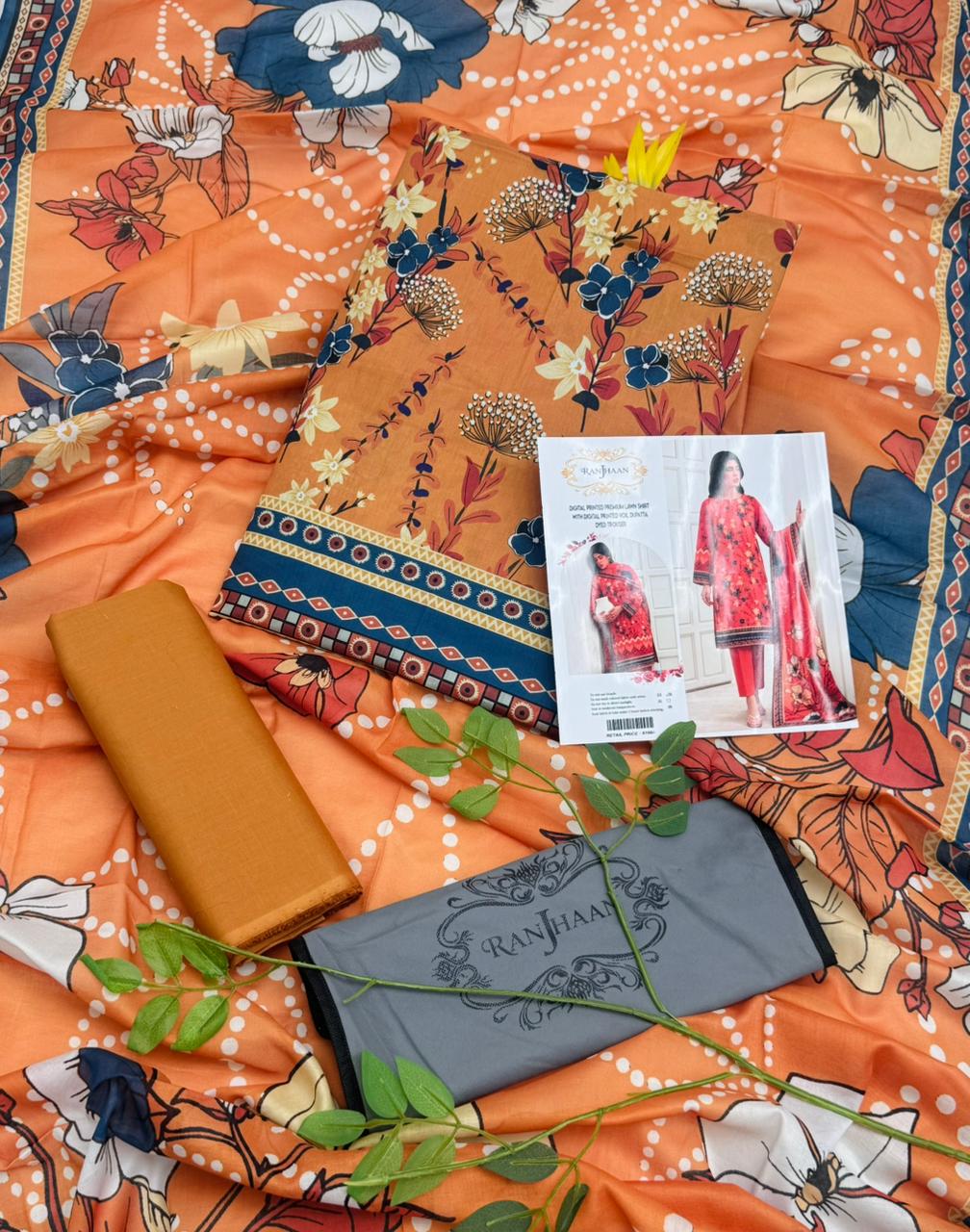 Ranjhaan Premium Lawn 3PC