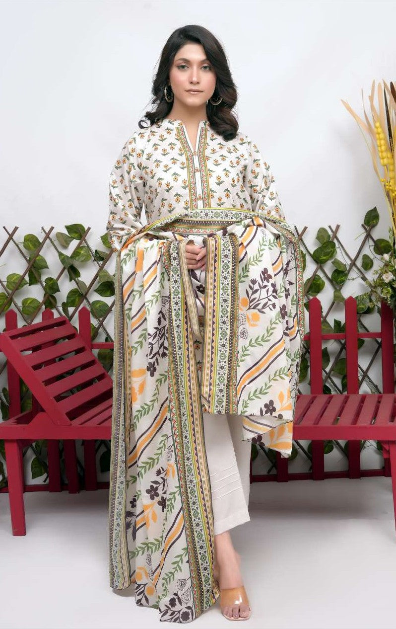 Bronze by Shama - 3PC Printed Lawn Suit - Eid 2025 Collection