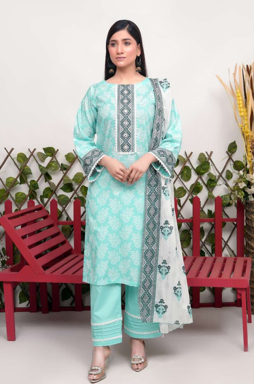 Bronze by Shama - 3PC Printed Lawn Suit - Eid 2025 Collection