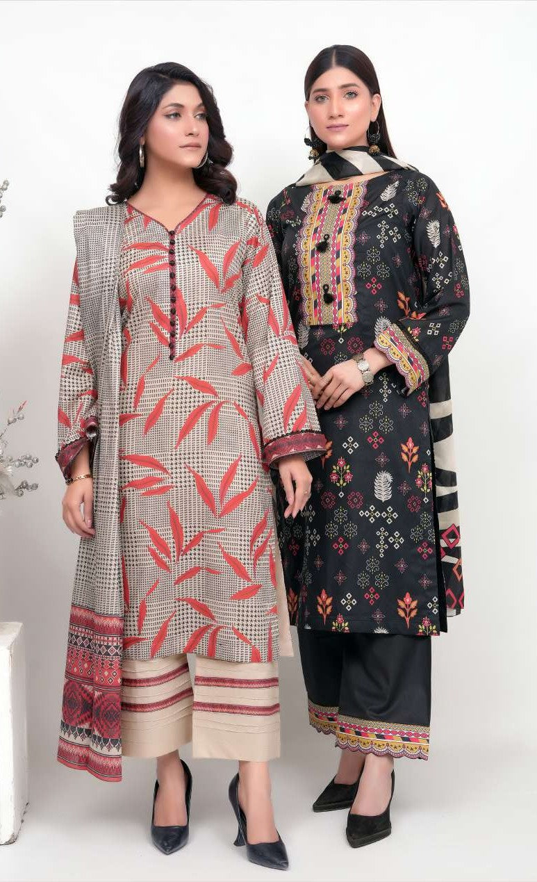 Bronze by Shama - 3PC Printed Lawn Suit - Eid 2025 Collection