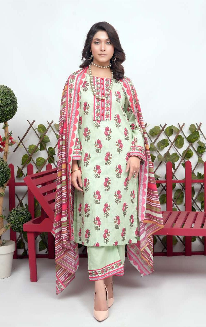 Bronze by Shama - 3PC Printed Lawn Suit - Eid 2025 Collection