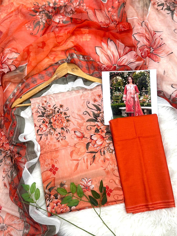 Sassi by Latif Arts Fine Lawn 3PC – Bambar Dupatta
