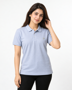 Sky Textured Cotton Polo - Vogue Fashions