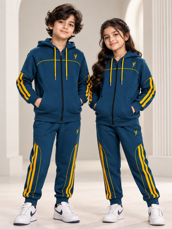 Hooded Tracksuit For Boys & Girls, Fleece #VWT05-D