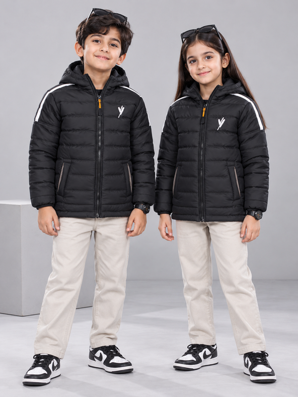 Full Sleeves Hooded Puffer Jacket Boys & Girls  VJ27-A