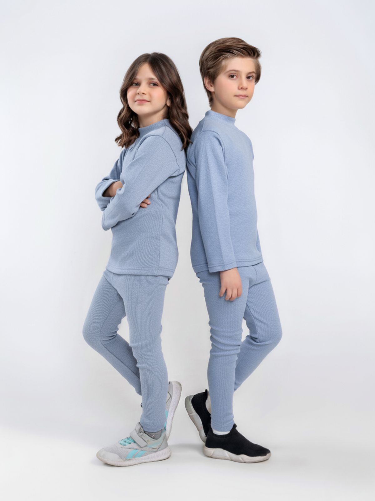 Ribbed Inner Suit For Boys & Girls #VIS13 (Sky)