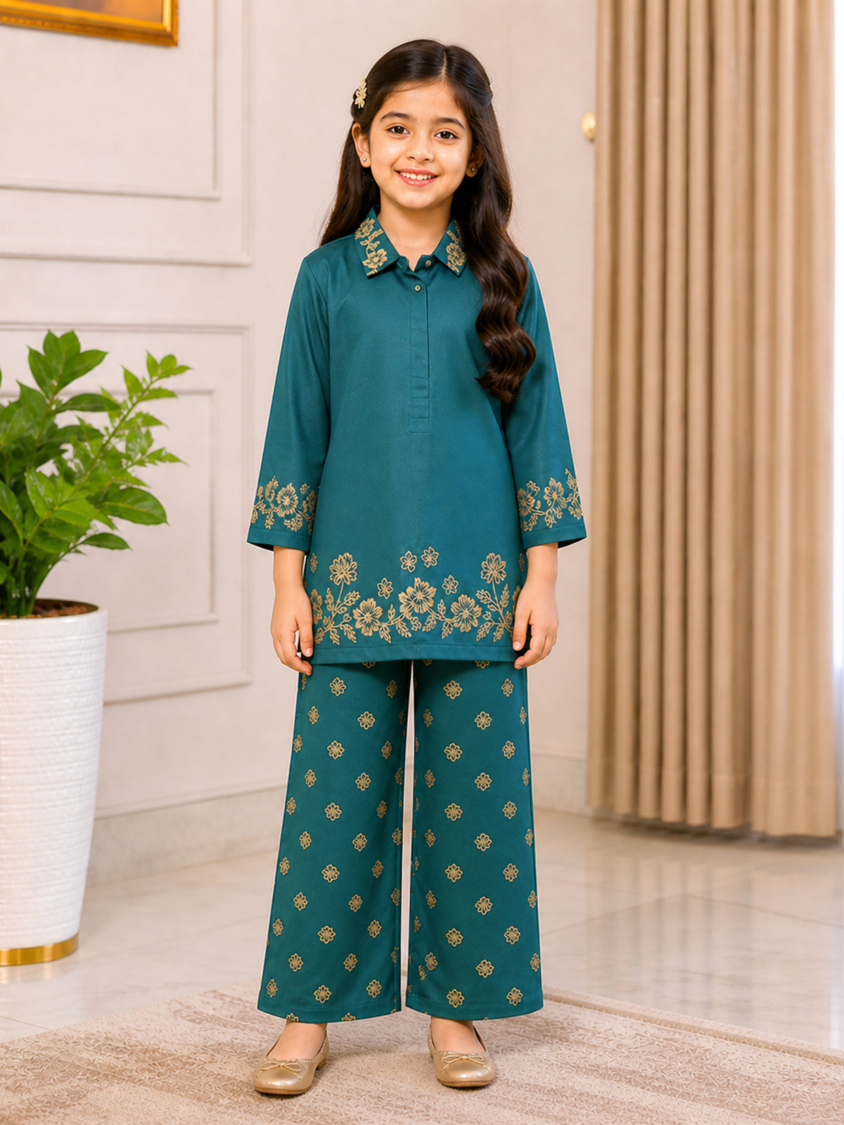 Girls Co Ord Set Printed VG218-B