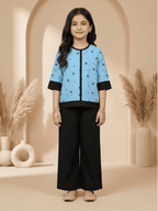 Girls Summer 2Pcs Embroidered Suit VG168-A