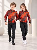Mock Neck Tracksuit For Boys & Girls, Fleece #VWT35-A