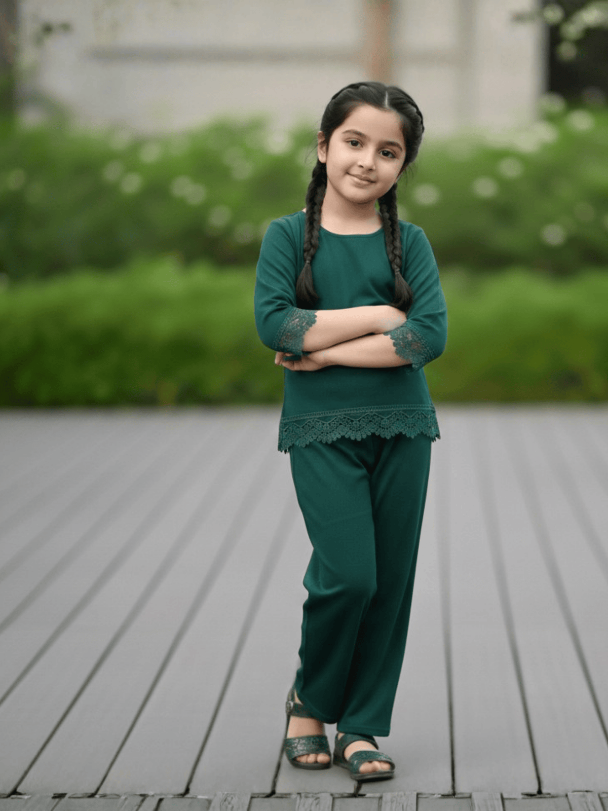 Girls Winter 2Pcs Printed Suit VG196-A