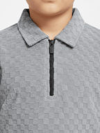 Boys Zip Collar Polo Shirt VP22-B