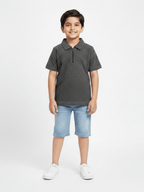 Boys Zip Collar Polo Shirt VP22-A