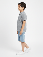Boys Zip Collar Polo Shirt VP22-B