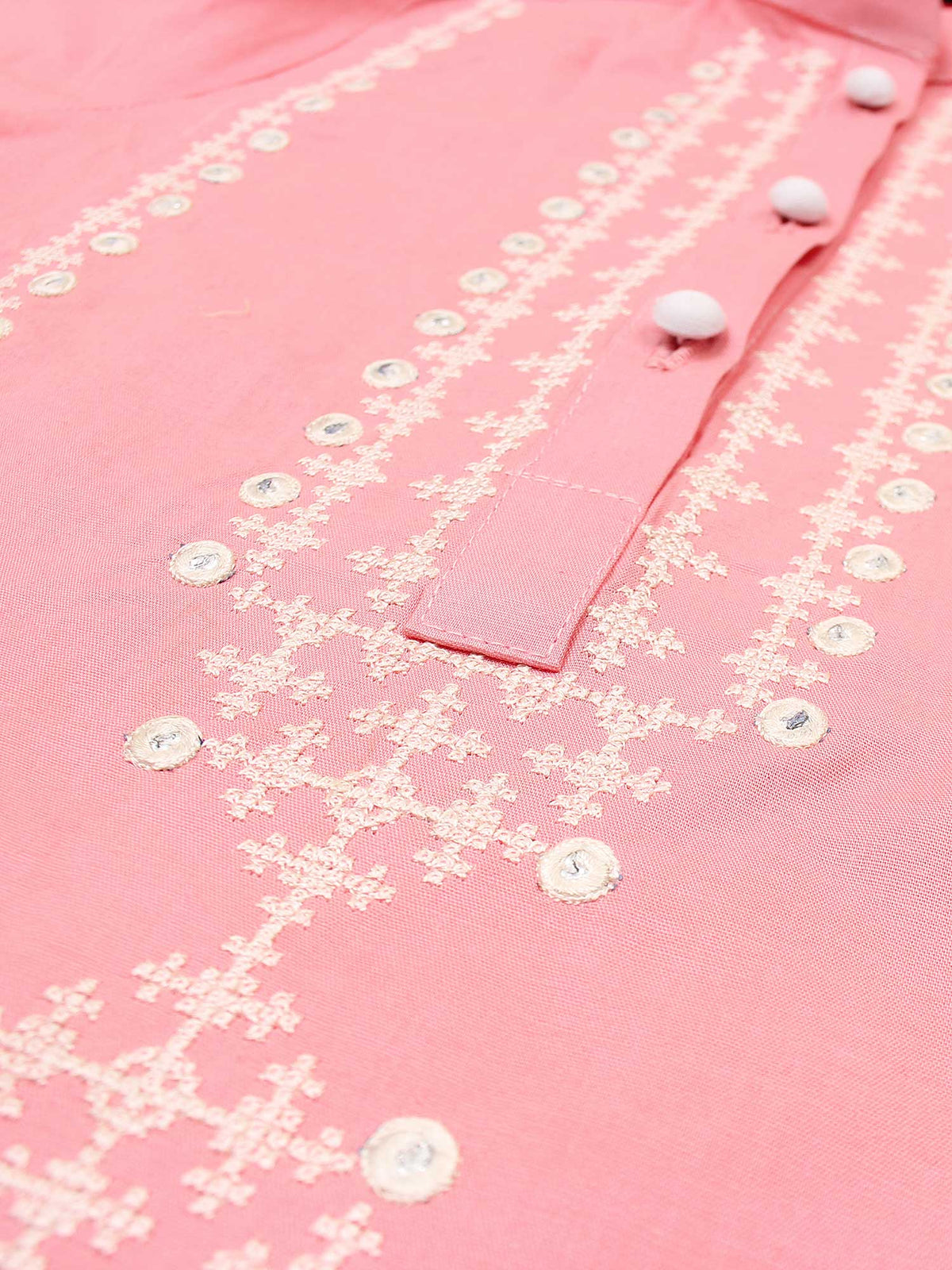 Girls Summer 2Pcs Embroidered Suit VG103-A