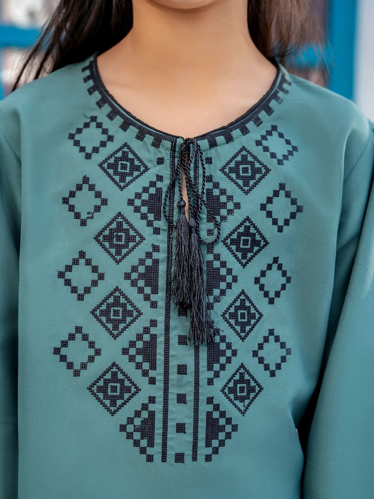 Girls Summer 2Pcs Embroidered Suit  VG125-C