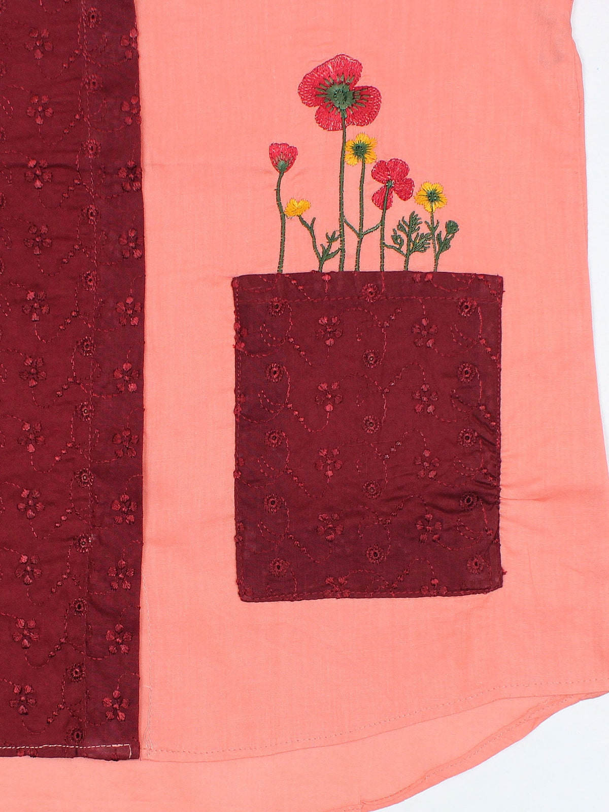 Girls Summer 2Pcs Embroidered Suit VG151-C