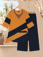 Girls Summer 2Pcs Embroidered Suit VG173-A