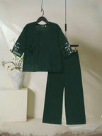 Girls Summer 2Pcs Embroidered Suit VG174-A