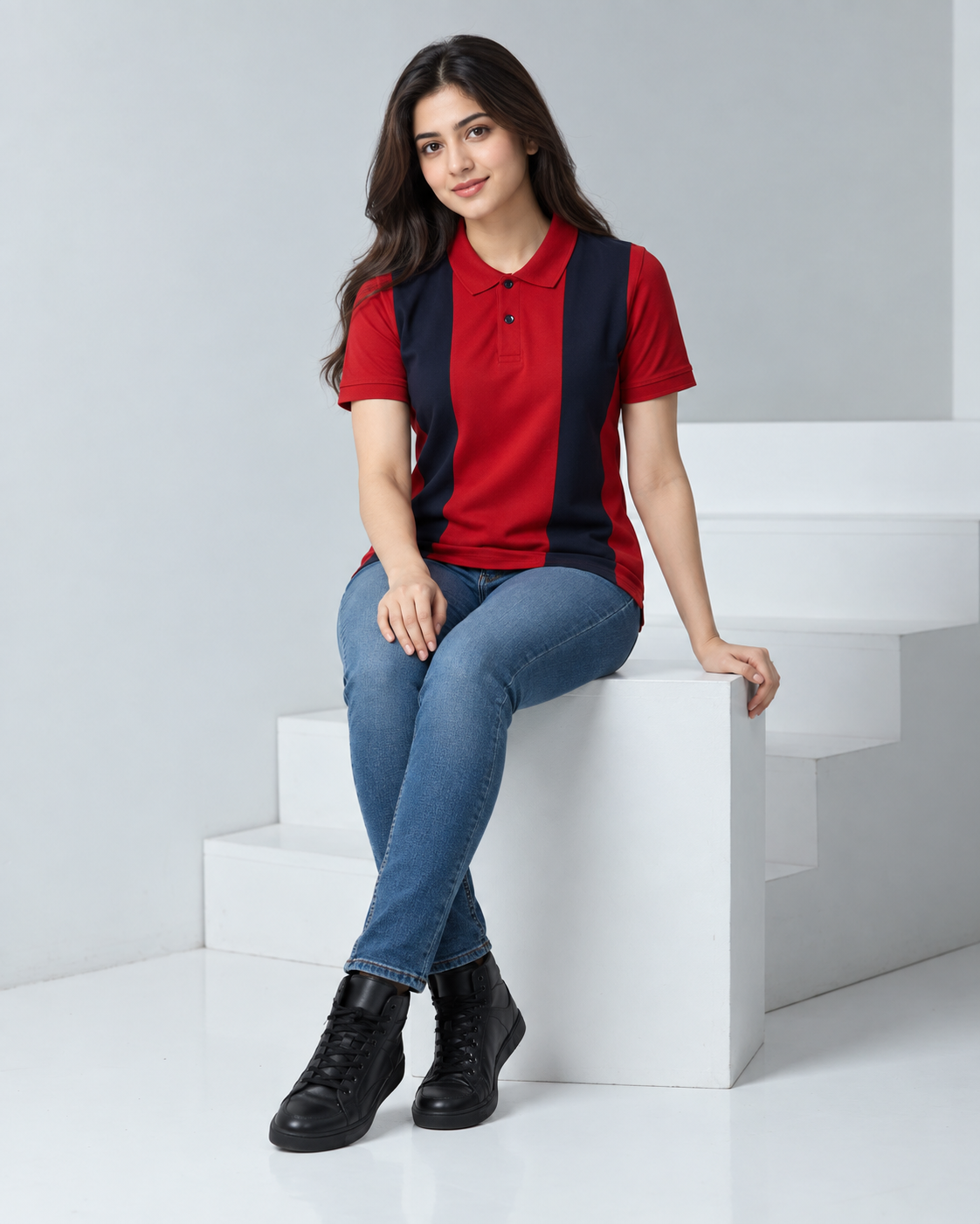 Vertical Fashion Polo - Vogue Fashions