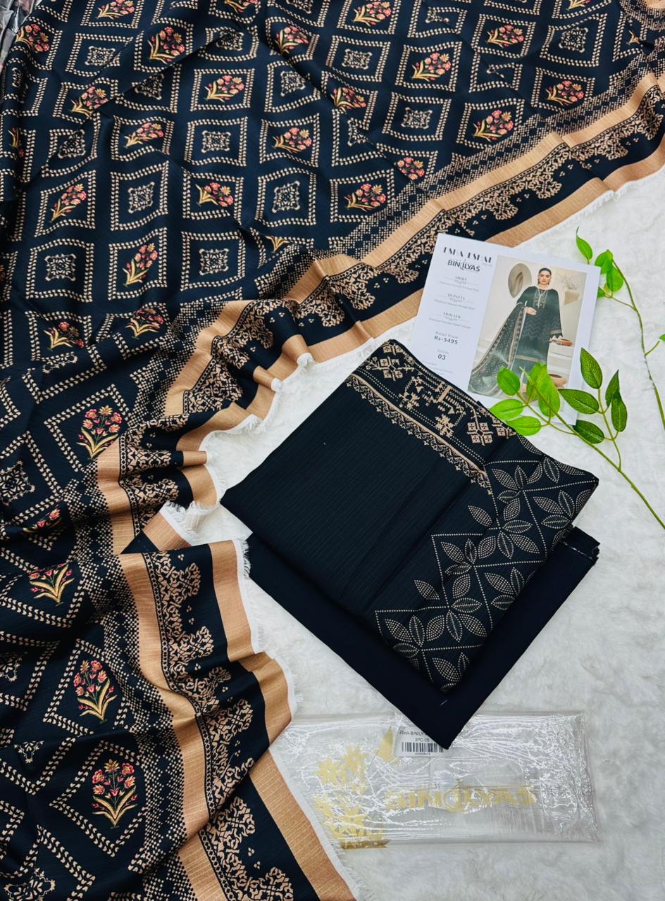 Esha–Eshal by Bin Ilyas Premium Viscose 3-Piece Volumn 1