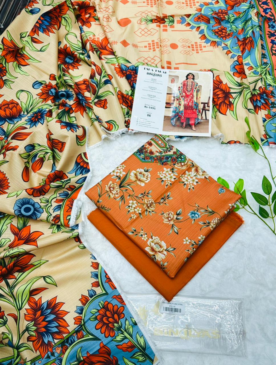 Esha–Eshal by Bin Ilyas Premium Viscose 3-Piece Volumn 2