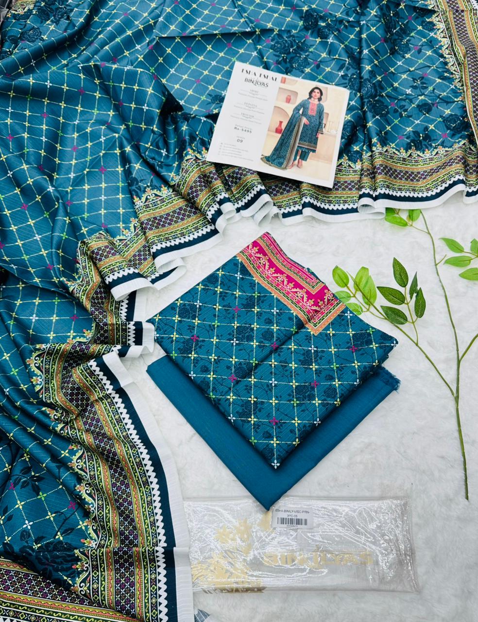 Esha–Eshal by Bin Ilyas Premium Viscose 3-Piece Volumn 2