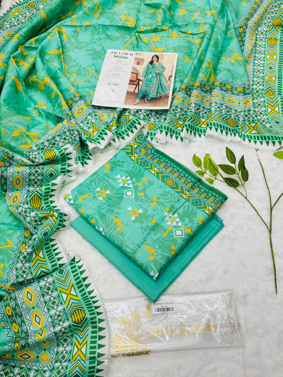 Esha–Eshal by Bin Ilyas Premium Viscose 3-Piece Volumn 2