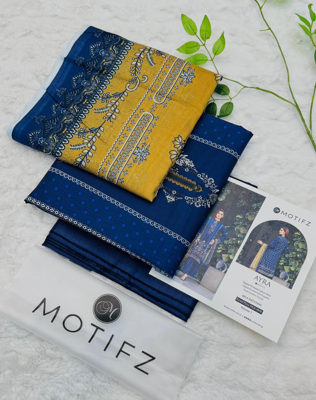 Motifz Lawn Original 3PC AIRJET Vol-01 | Summer 2026 Unstitched Suit