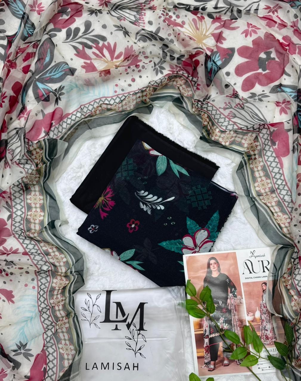 Lamish Aura Digital Chamki Lawn Swiss 3PC Unstitched