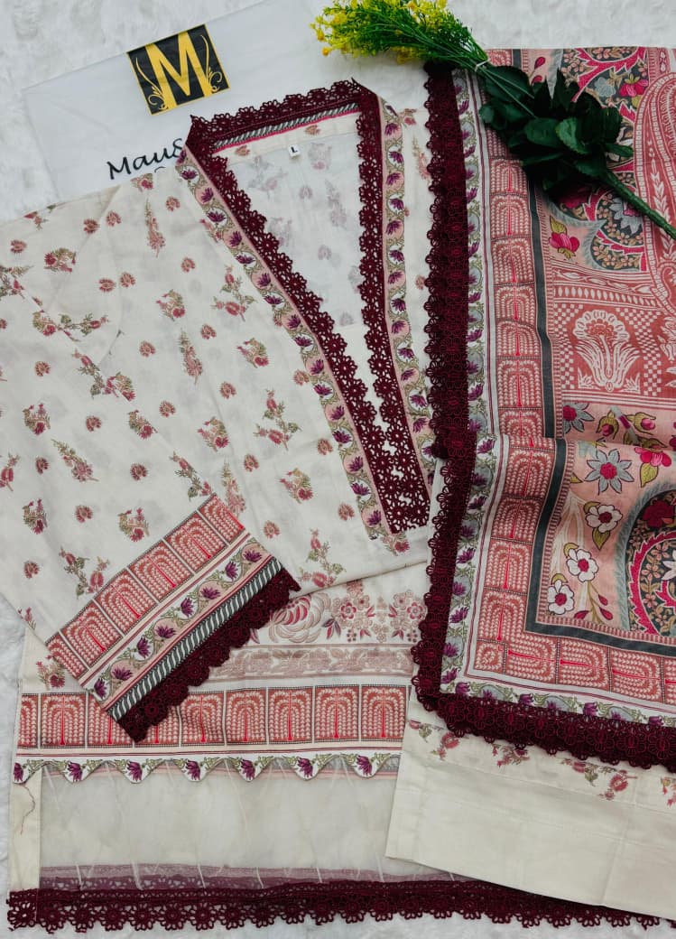 Mausammary Stitch Lawn 3PC