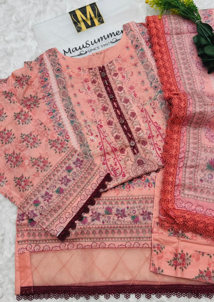 Mausammary Stitch Lawn 3PC