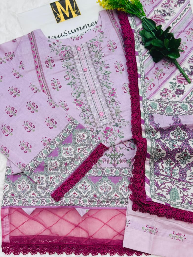 Mausammary Stitch Lawn 3PC
