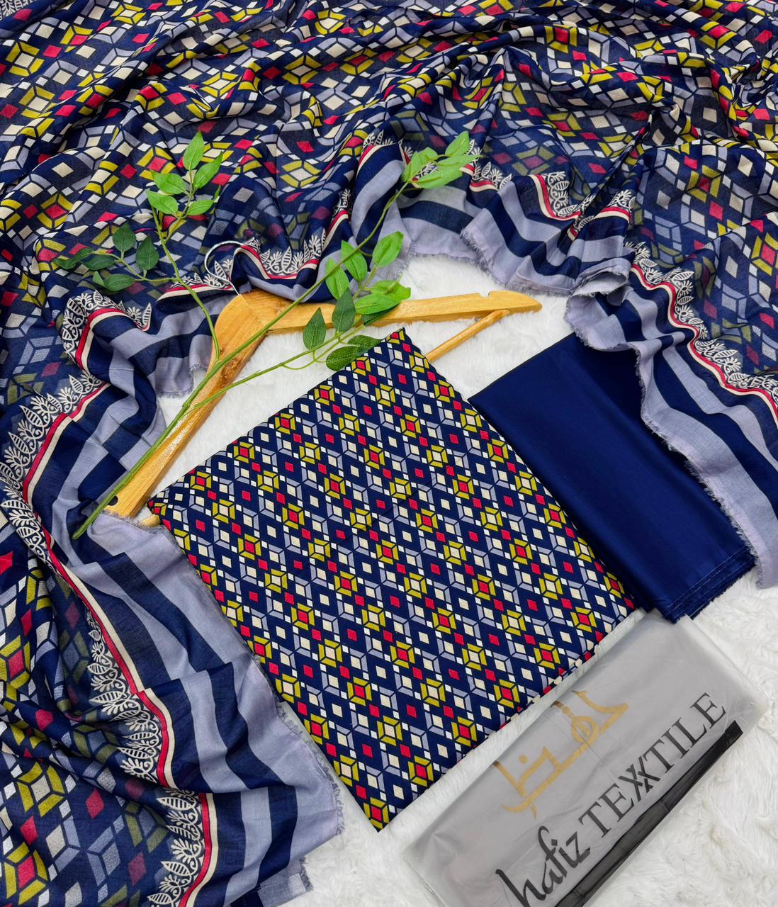 Al-Hafiz Textile Karachi Printed Lawn 3PC – Unstitched