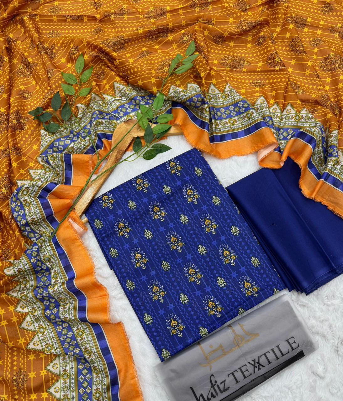 Al-Hafiz Textile Karachi Printed Lawn 3PC – Unstitched