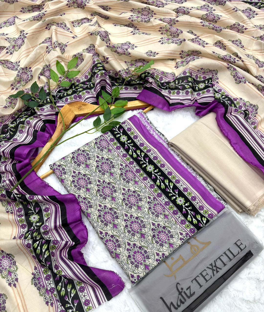 Al-Hafiz Textile Karachi Printed Lawn 3PC – Unstitched