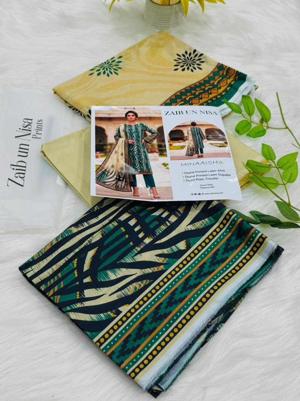 Original Brand ZAIB UN NISA Prints 3PC