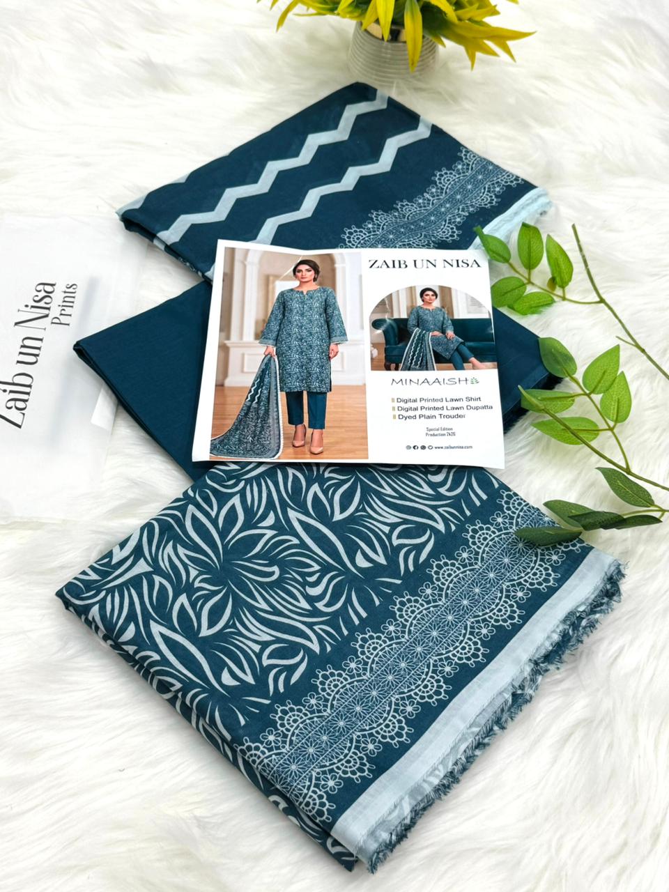 Original Brand ZAIB UN NISA Prints 3PC