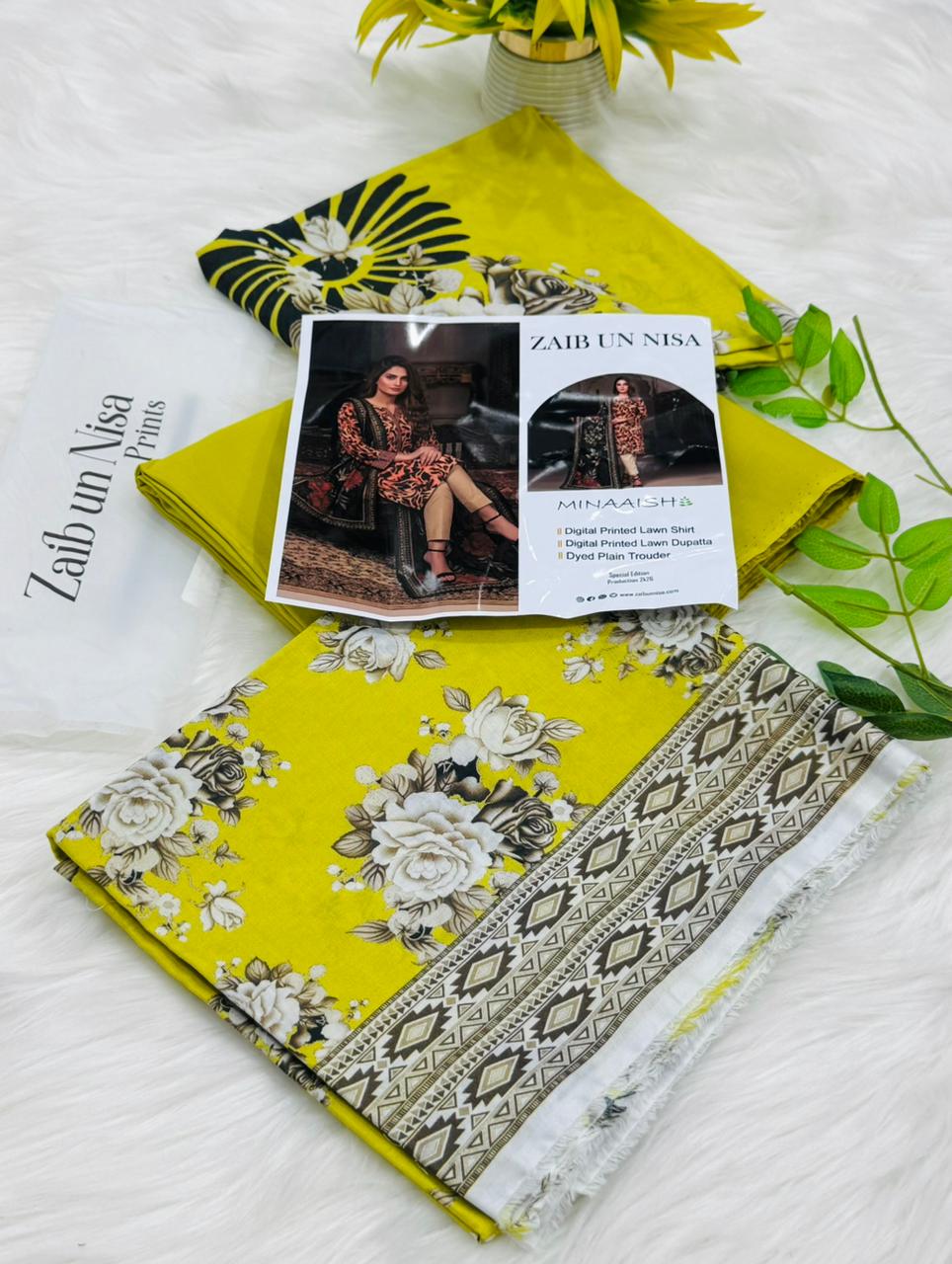 Original Brand ZAIB UN NISA Prints 3PC