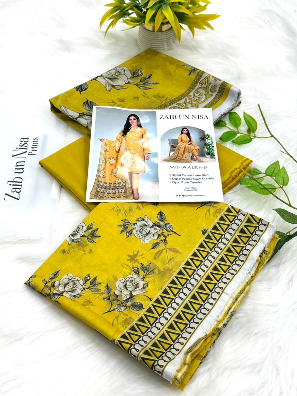 Original Brand ZAIB UN NISA Prints 3PC