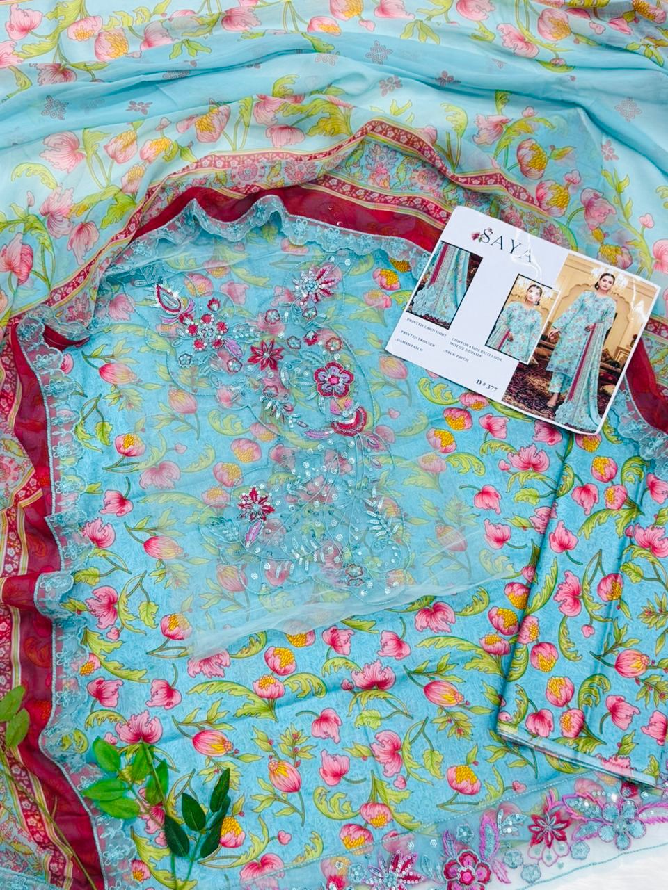 Aleena's Embroidered Lawn 3PC