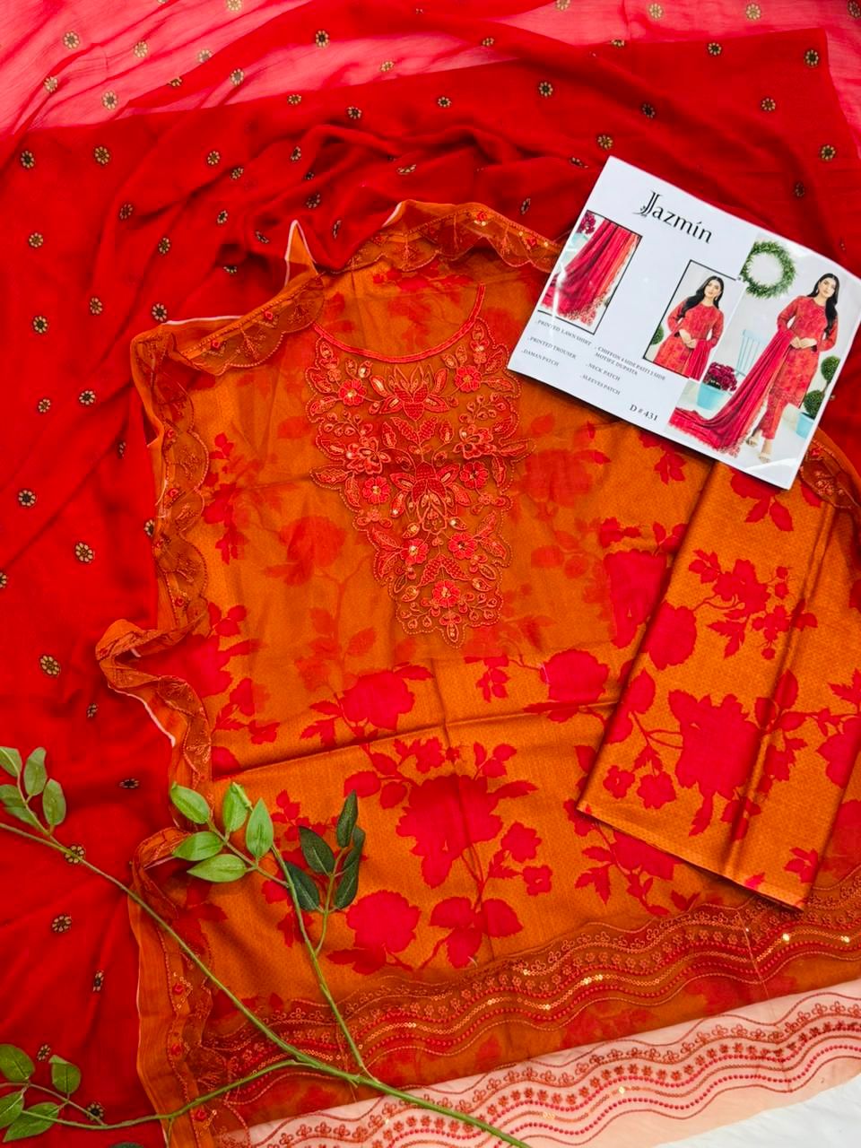 Aleena's Embroidered Lawn 3PC