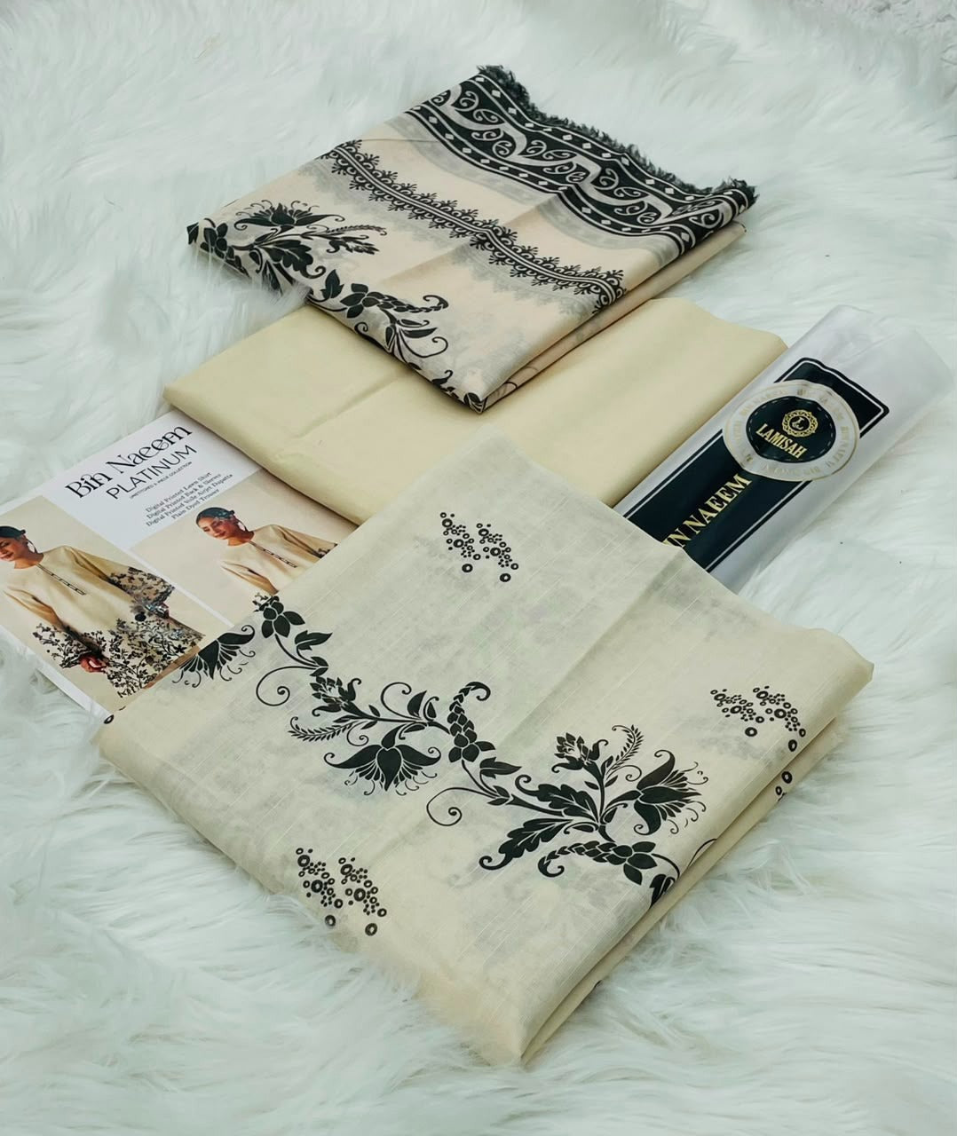 Bin Naeem Platinum 3PC Printed Lawn