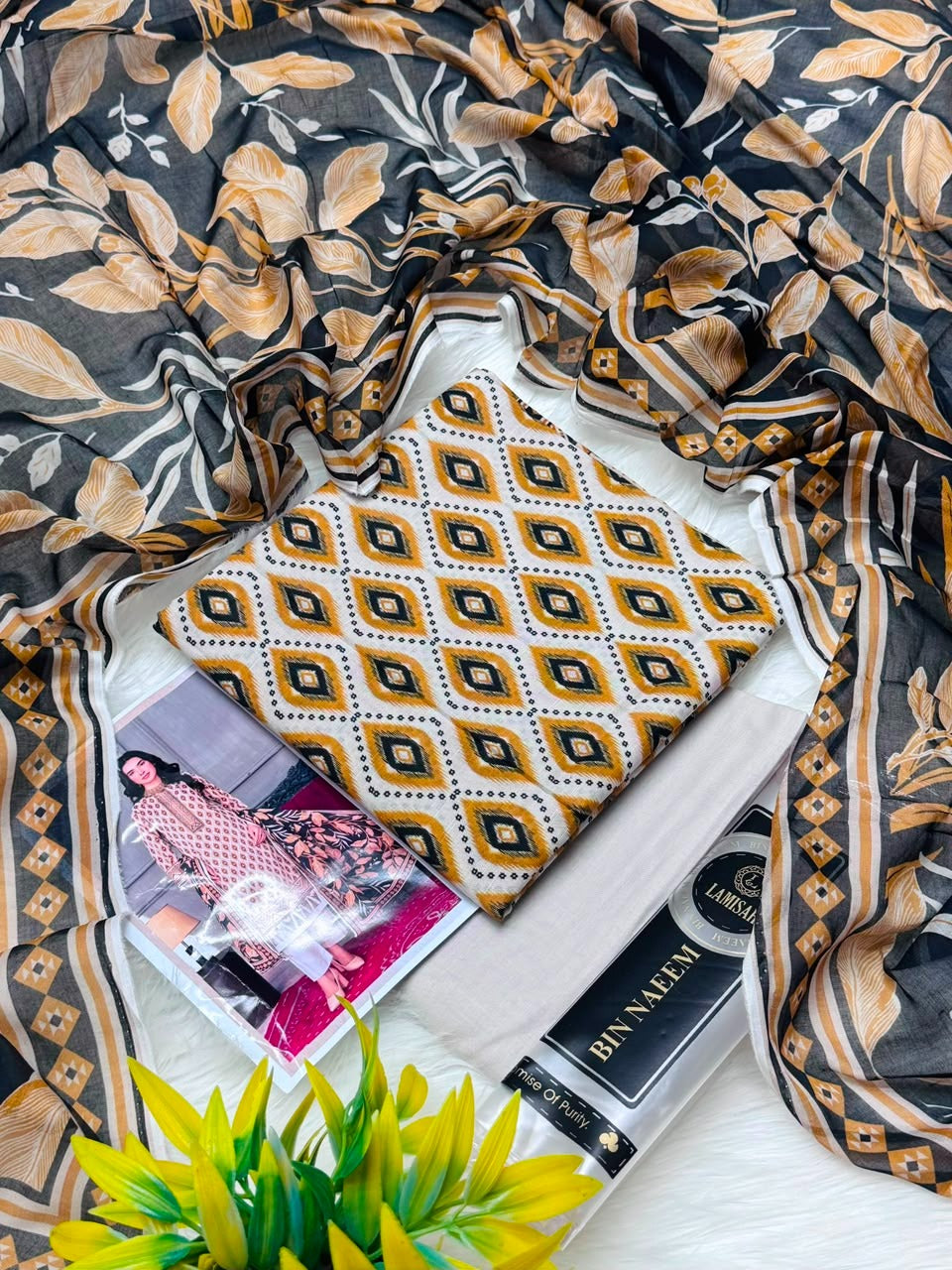 Bin Naeem Platinum Vol-2 3PC Printed Lawn