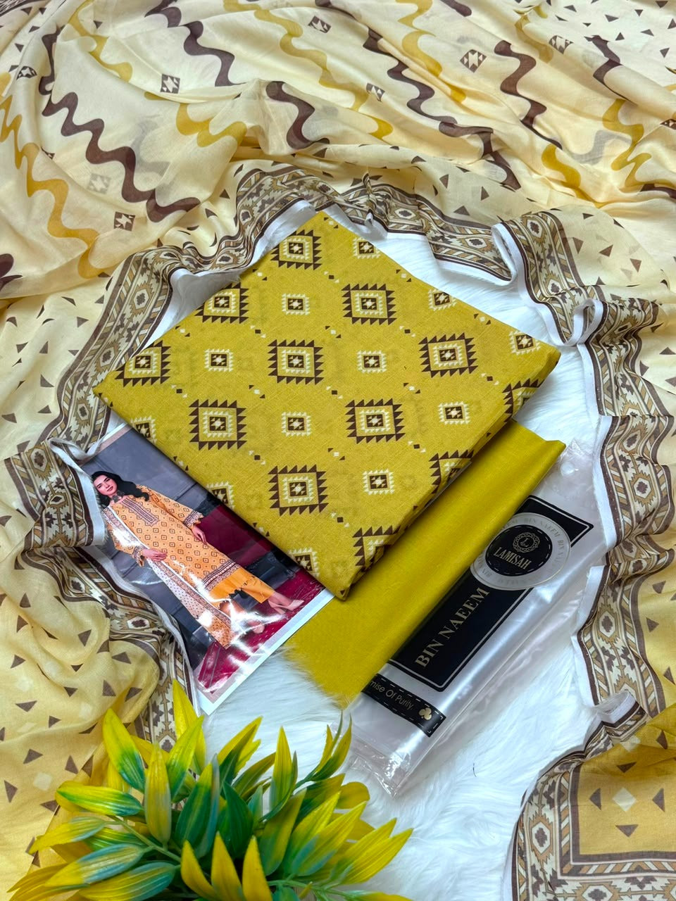 Bin Naeem Platinum Vol-2 3PC Printed Lawn